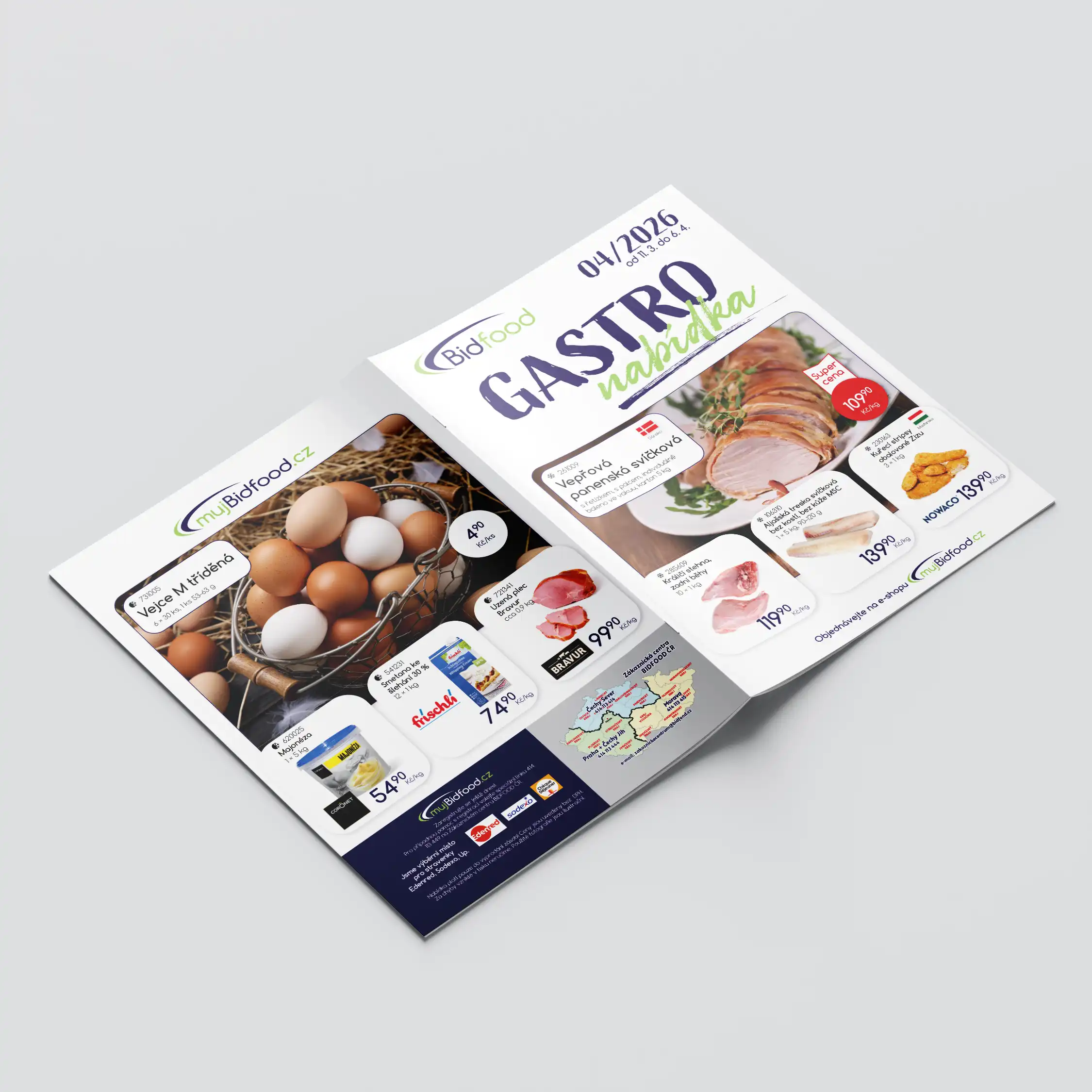 Návrh na obálku výhodné nabídky pro Bidfood